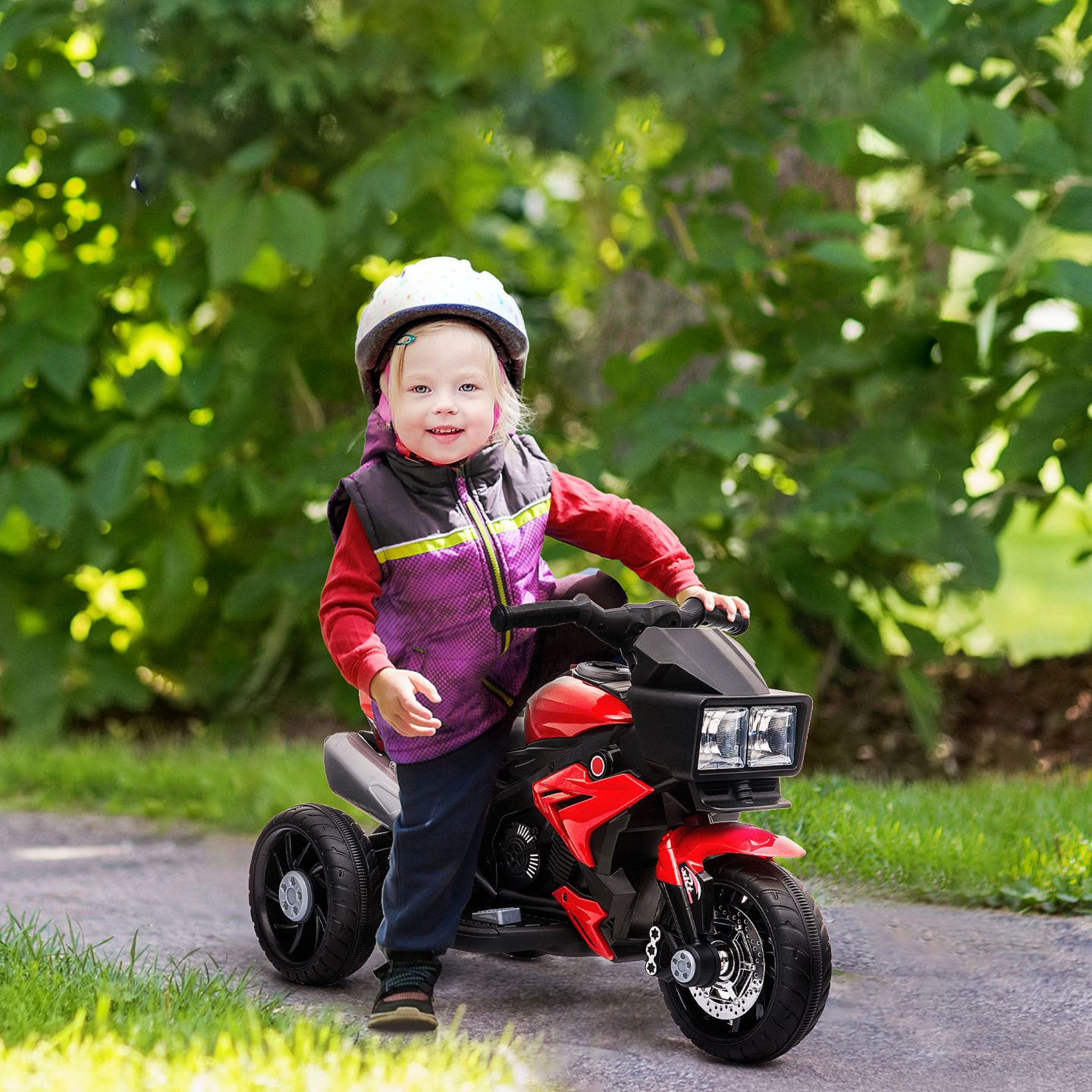 Детская игрушка Aosom 3-Wheel Electric Kids Ride On Motorcycle, 55 lbs. Capacity, Ages 3-7 — фото 9
