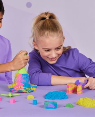 Squish N Create with Blue, Yellow, and Pink Play Sand