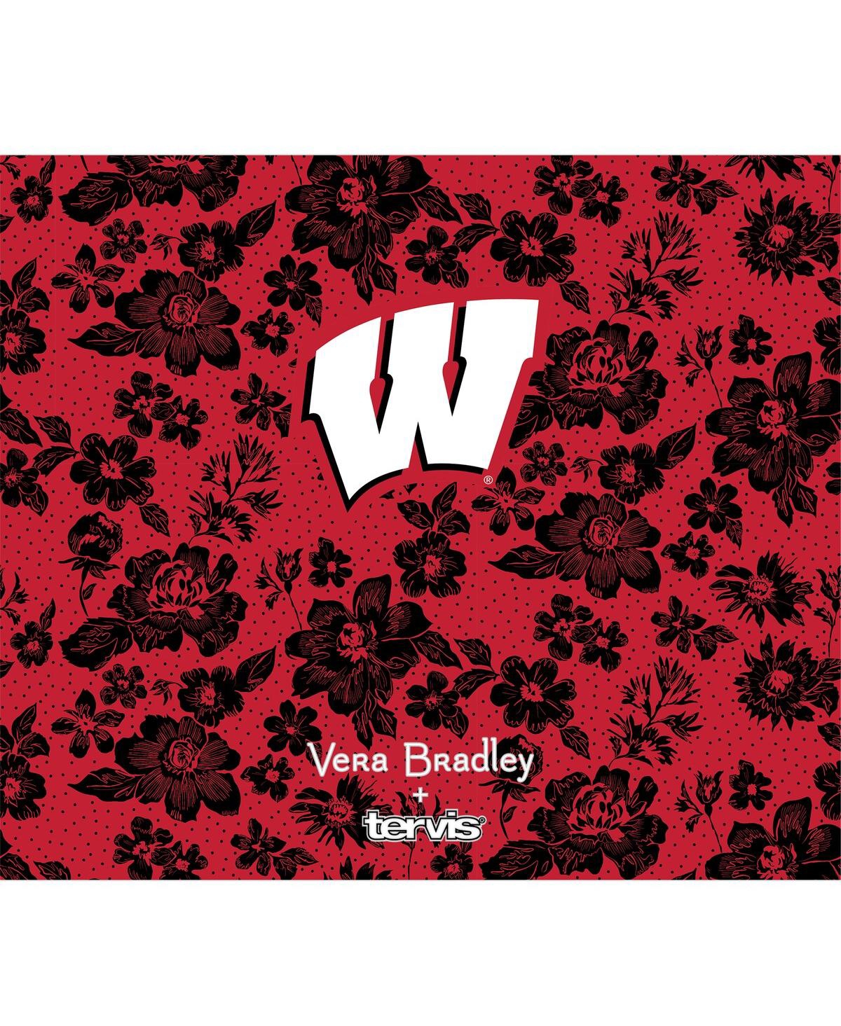 Shop Vera Bradley X Tervis Tumbler Wisconsin Badgers 24 oz Wide Mouth Bottle With Deluxe Lid In Red