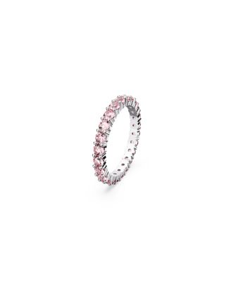 Crystal Round Cut Pink Matrix Ring