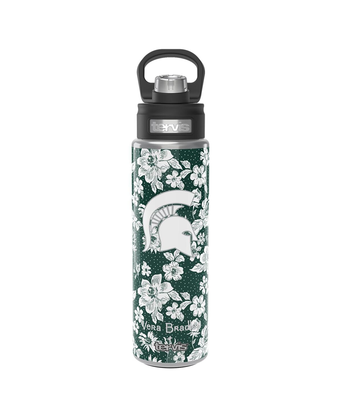 Vera Bradley X Tervis Tumbler Michigan State Spartans 24 oz Wide Mouth Bottle With Deluxe Lid In Green