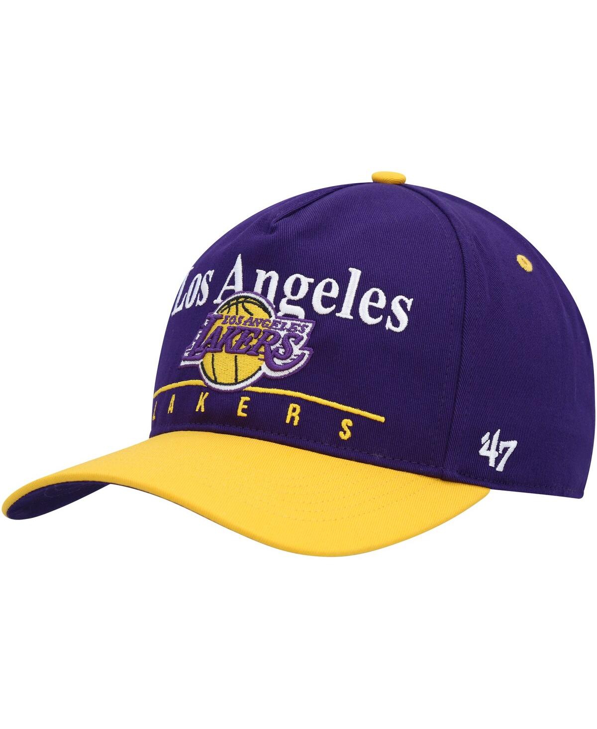 47 Brand Men's ' Purple, Gold Los Angeles Lakers Super Hitch Adjustable Hat In Purple,gold