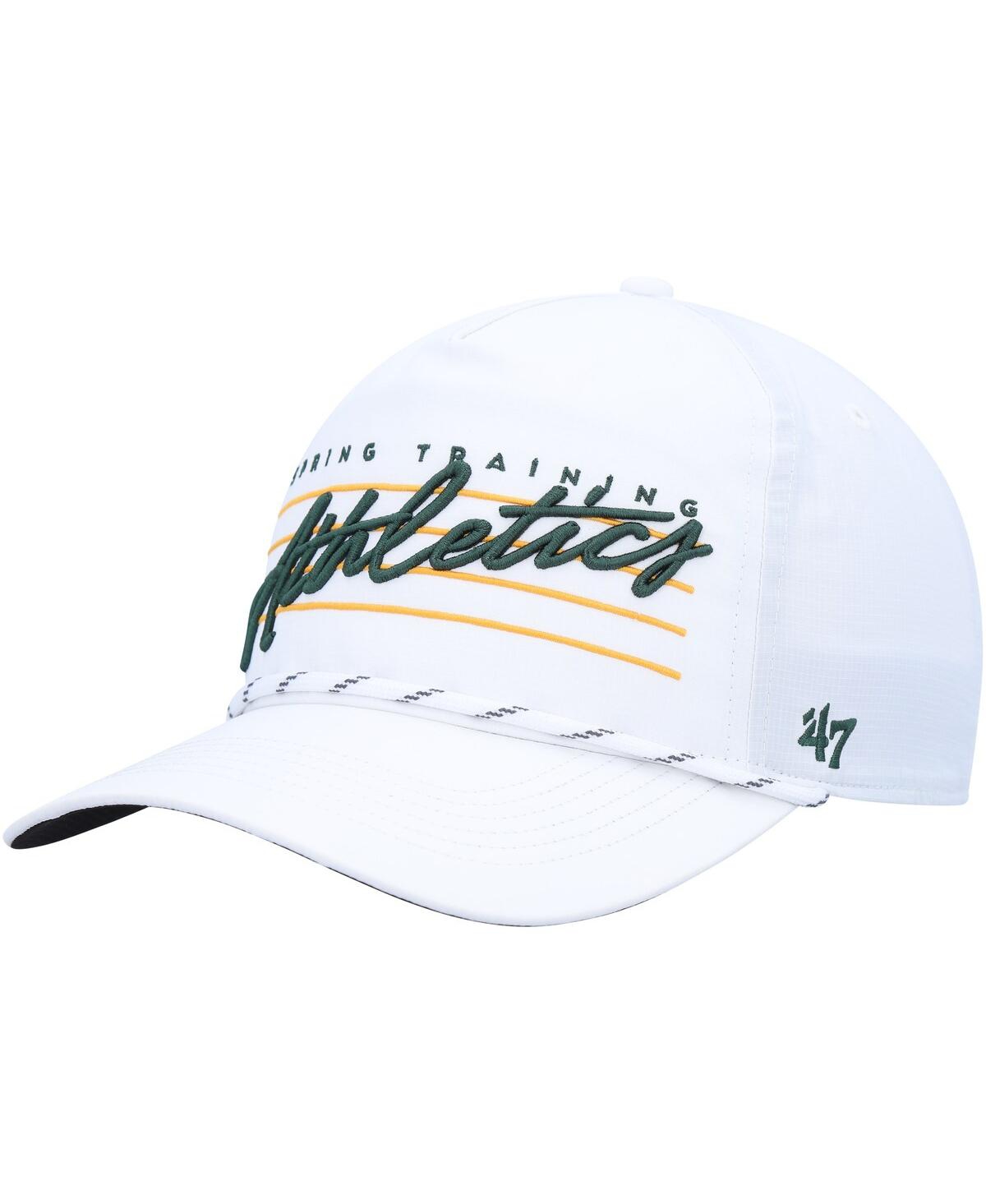 47 Brand Men's ' White Oakland Athletics Downburst Hitch Snapback Hat