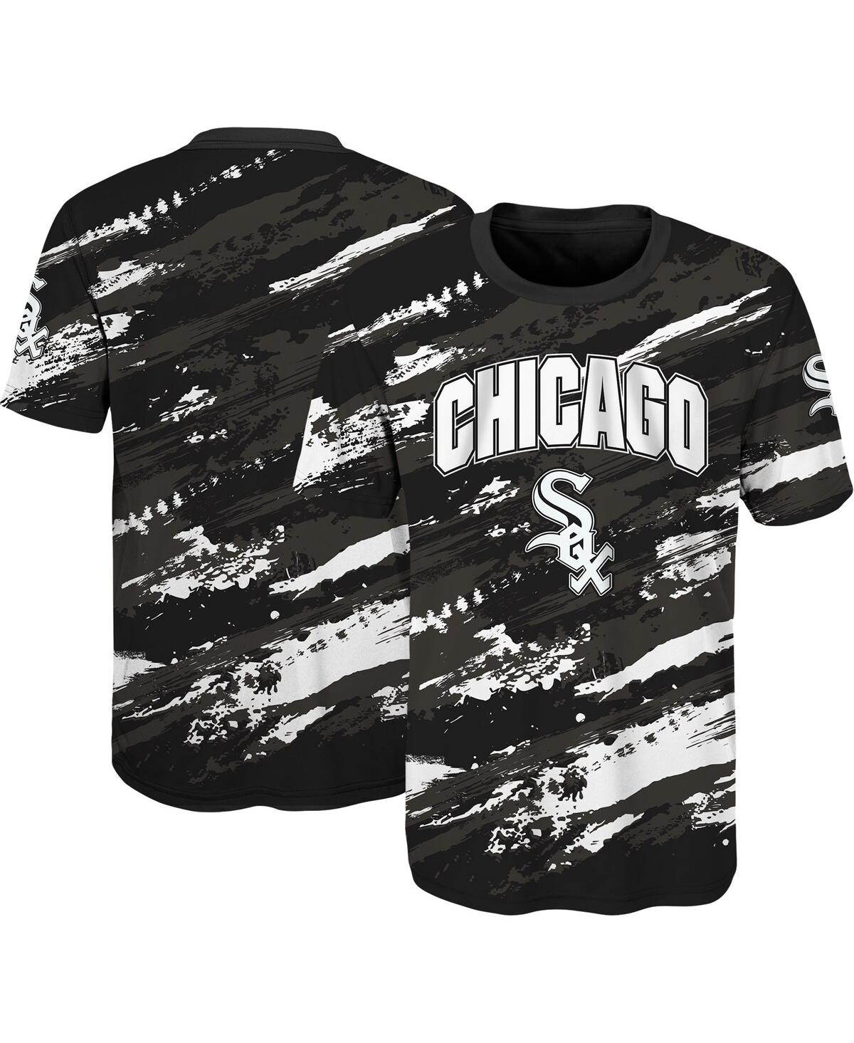 Outerstuff Kids' Big Boys And Girls Black Chicago White Sox Stealing Home T-shirt