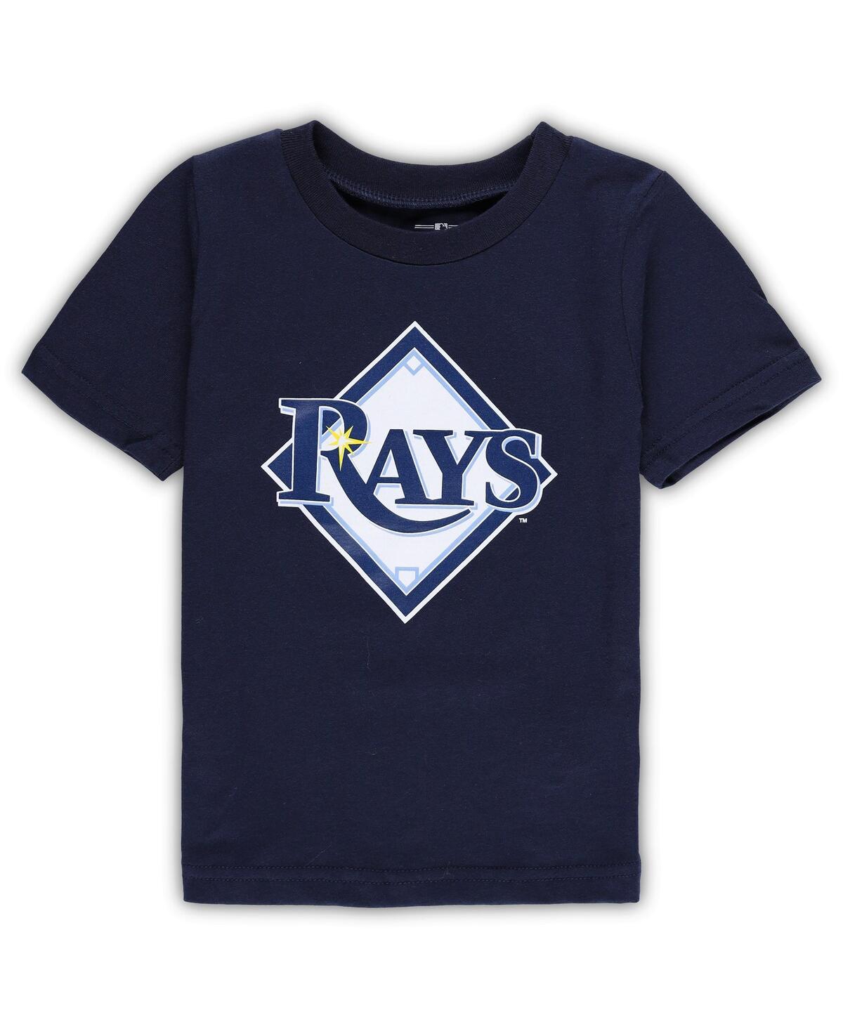 Shop Outerstuff Toddler Boys And Girls Navy Tampa Bay Rays Team Crew Primary Logo T-shirt