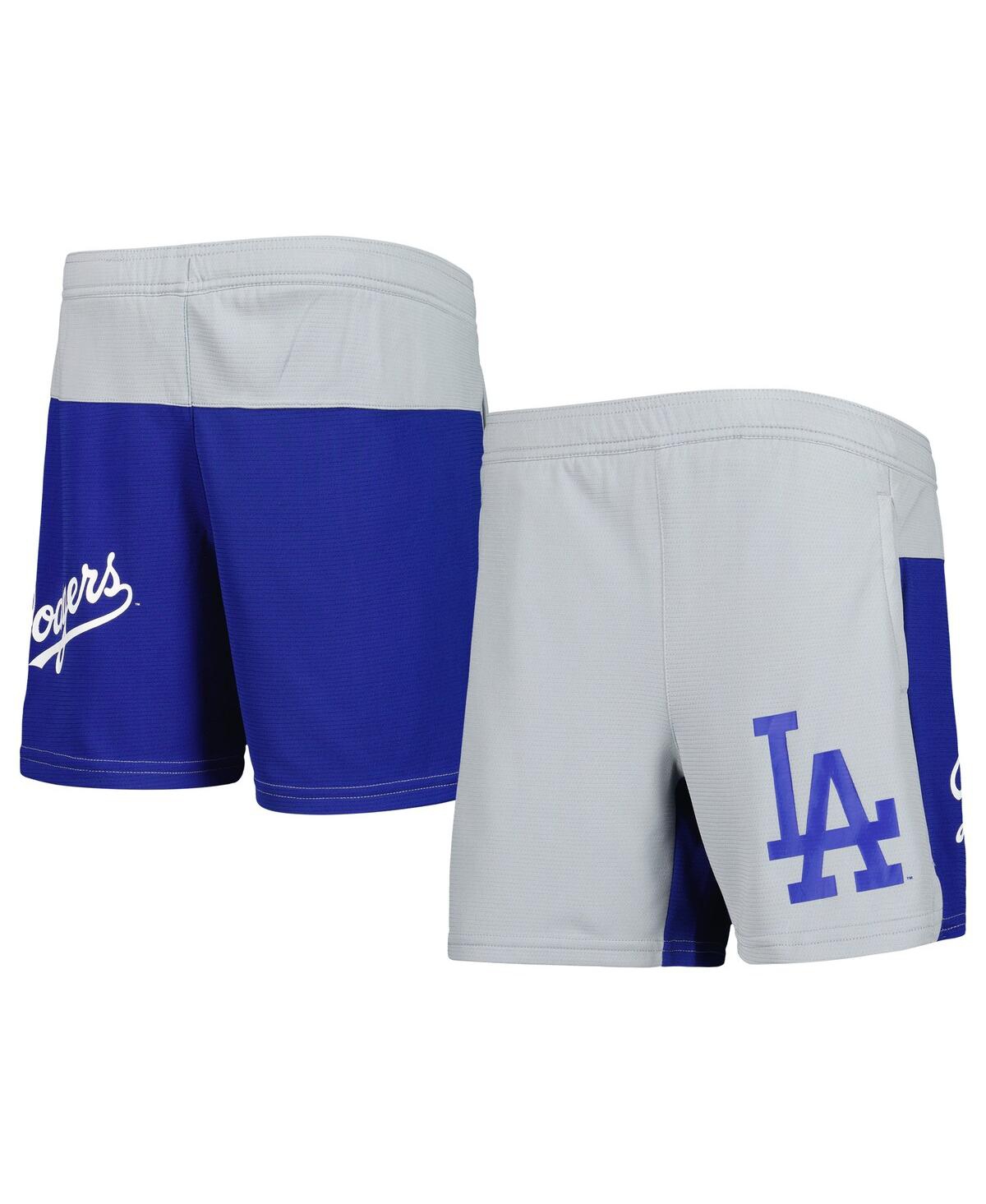 Outerstuff Kids' Big Boys And Girls Gray Los Angeles Dodgers 7th Inning Stretch Shorts