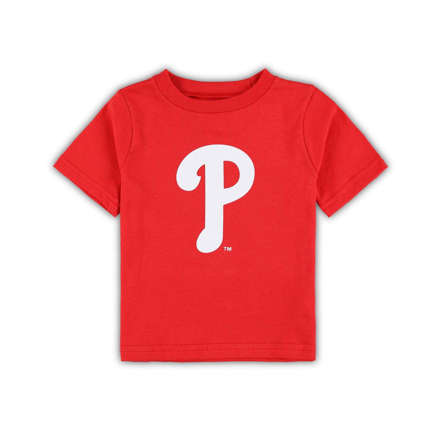 Infant Boys and Girls Red Philadelphia Phillies Team Crew Primary Logo T-shirt