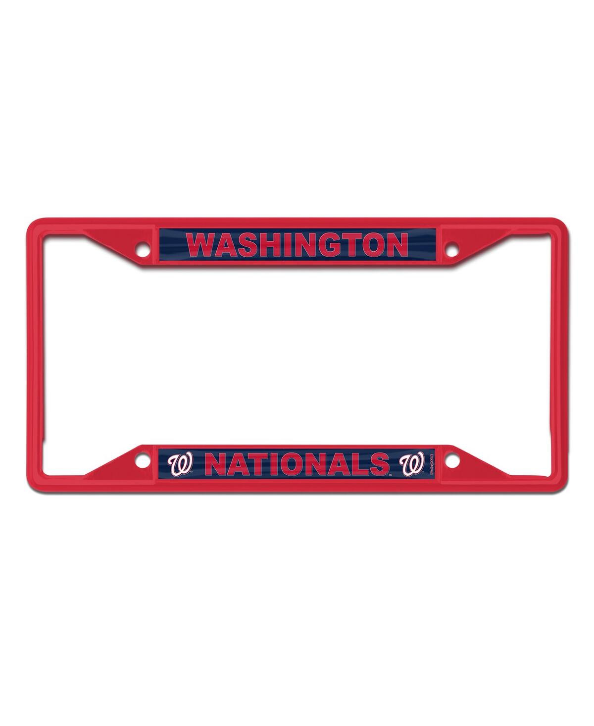 Wincraft Washington Nationals Chrome Color License Plate Frame In Red