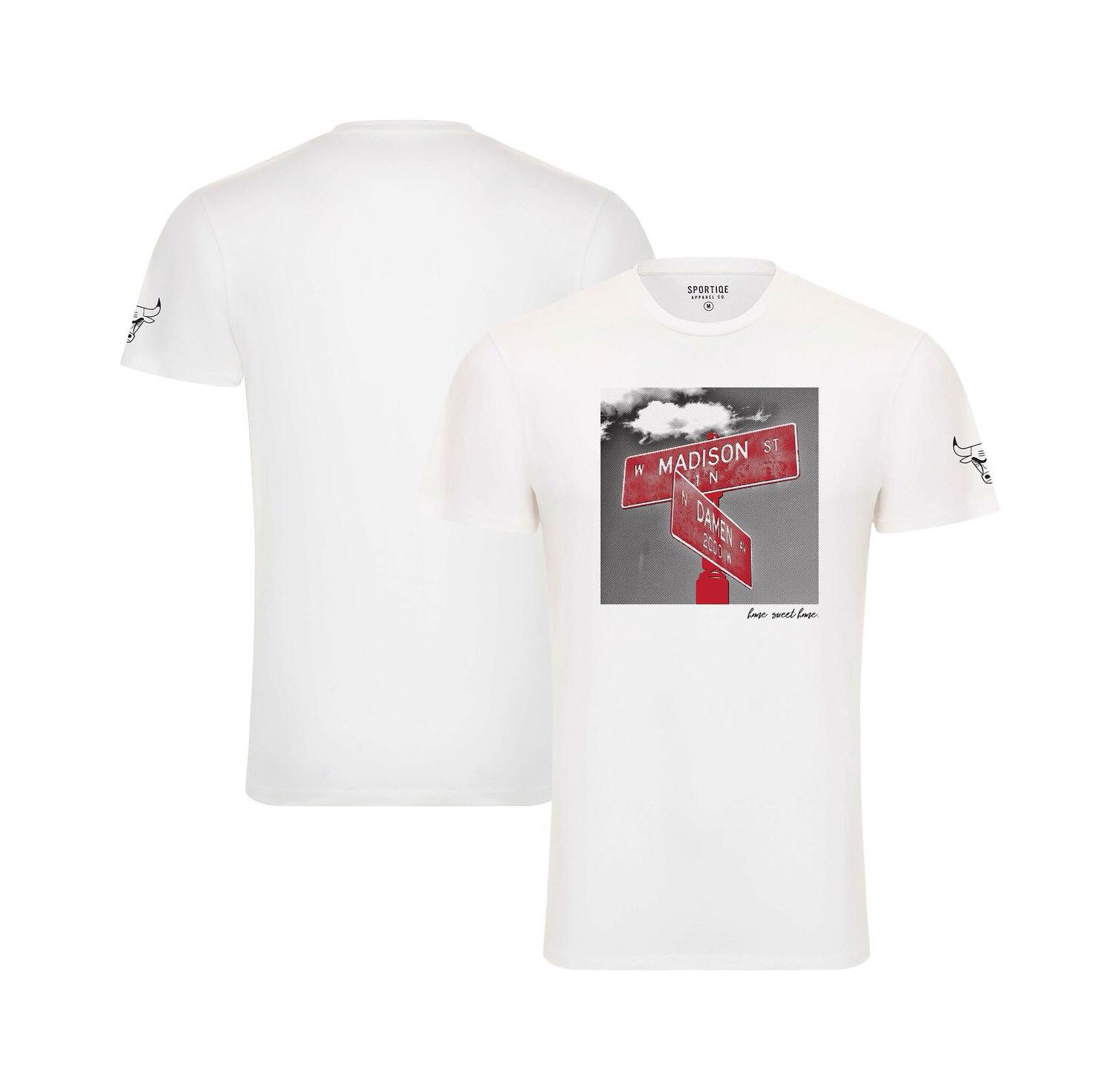 Men's and Women's White Chicago Bulls 1966 Collection Bingham T-shirt