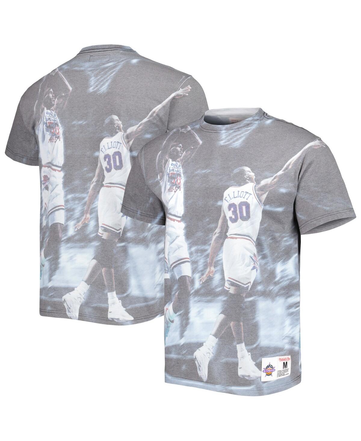 Shop Mitchell & Ness Men's  San Antonio Spurs Above The Rim Graphic T-shirt In Gray