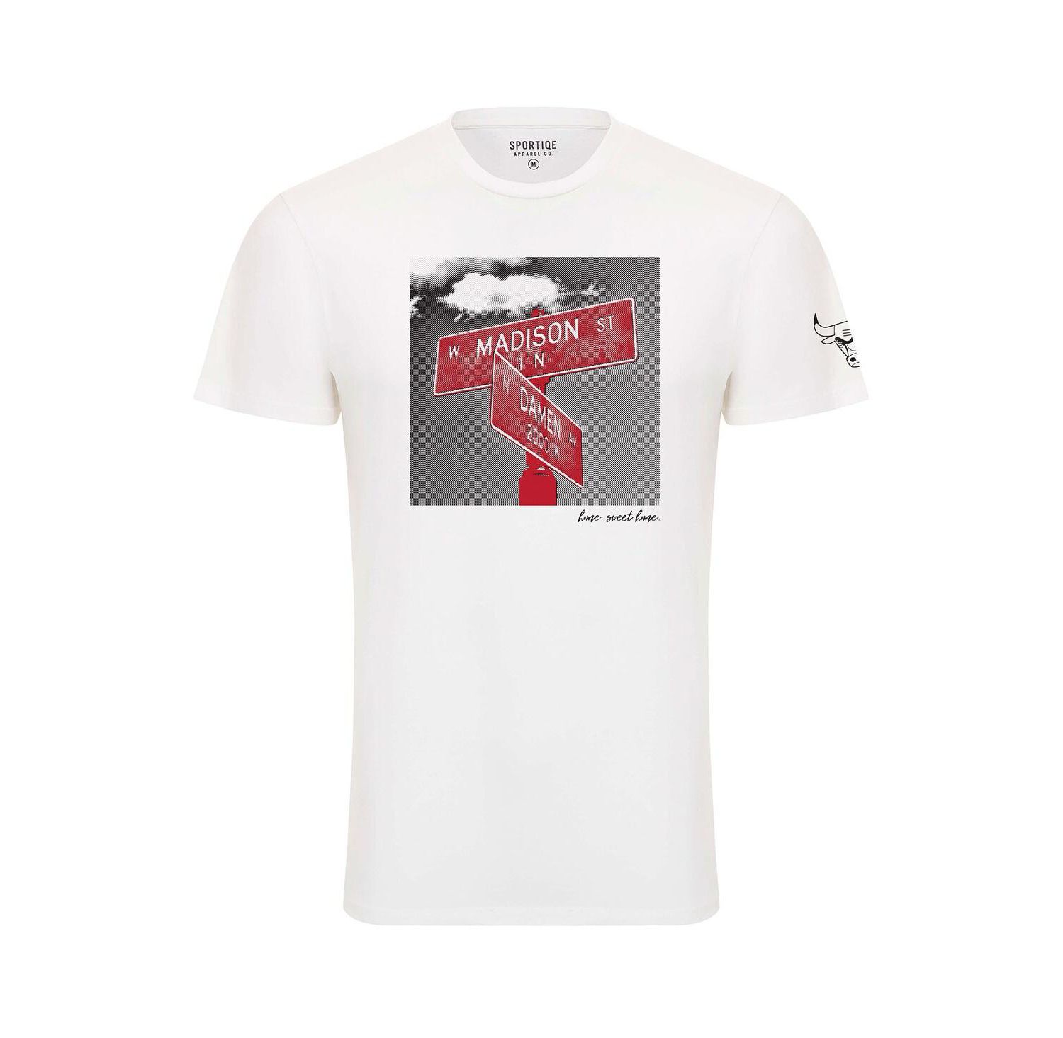 Men's and Women's White Chicago Bulls 1966 Collection Bingham T-shirt