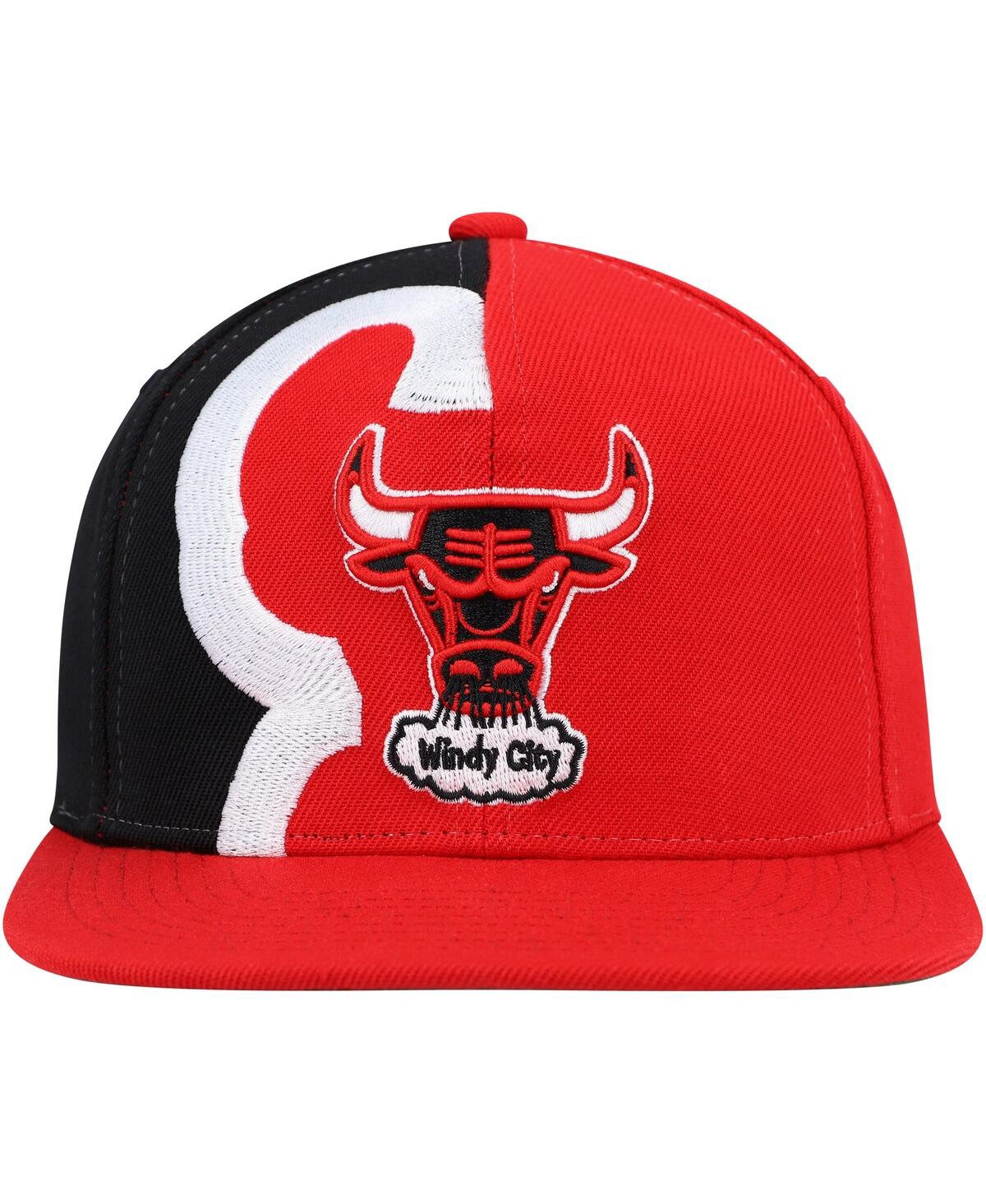 Shop Mitchell & Ness Men's  Red Chicago Bulls Hardwood Classics Retroline Snapback Hat