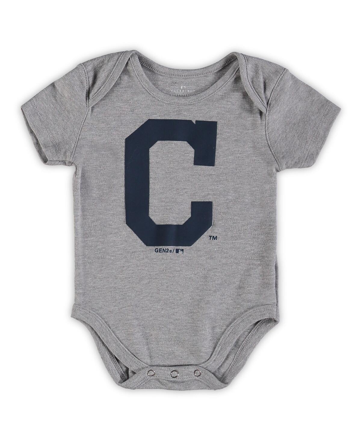 Outerstuff Infant Boys and Girls Navy, Red, Gray Cleveland Indians