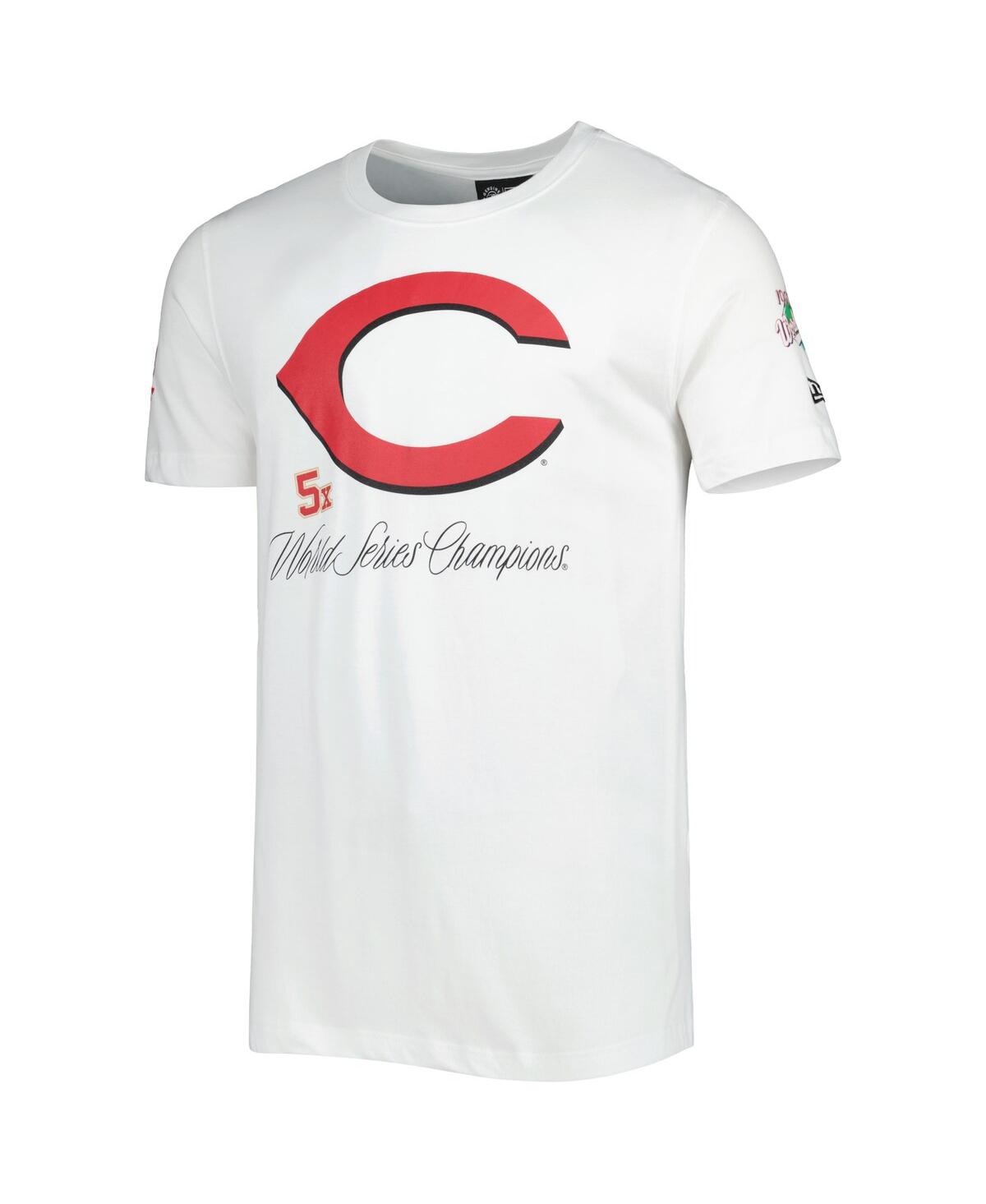 NEW ERA MEN'S NEW ERA WHITE CINCINNATI REDS HISTORICAL CHAMPIONSHIP T-SHIRT 