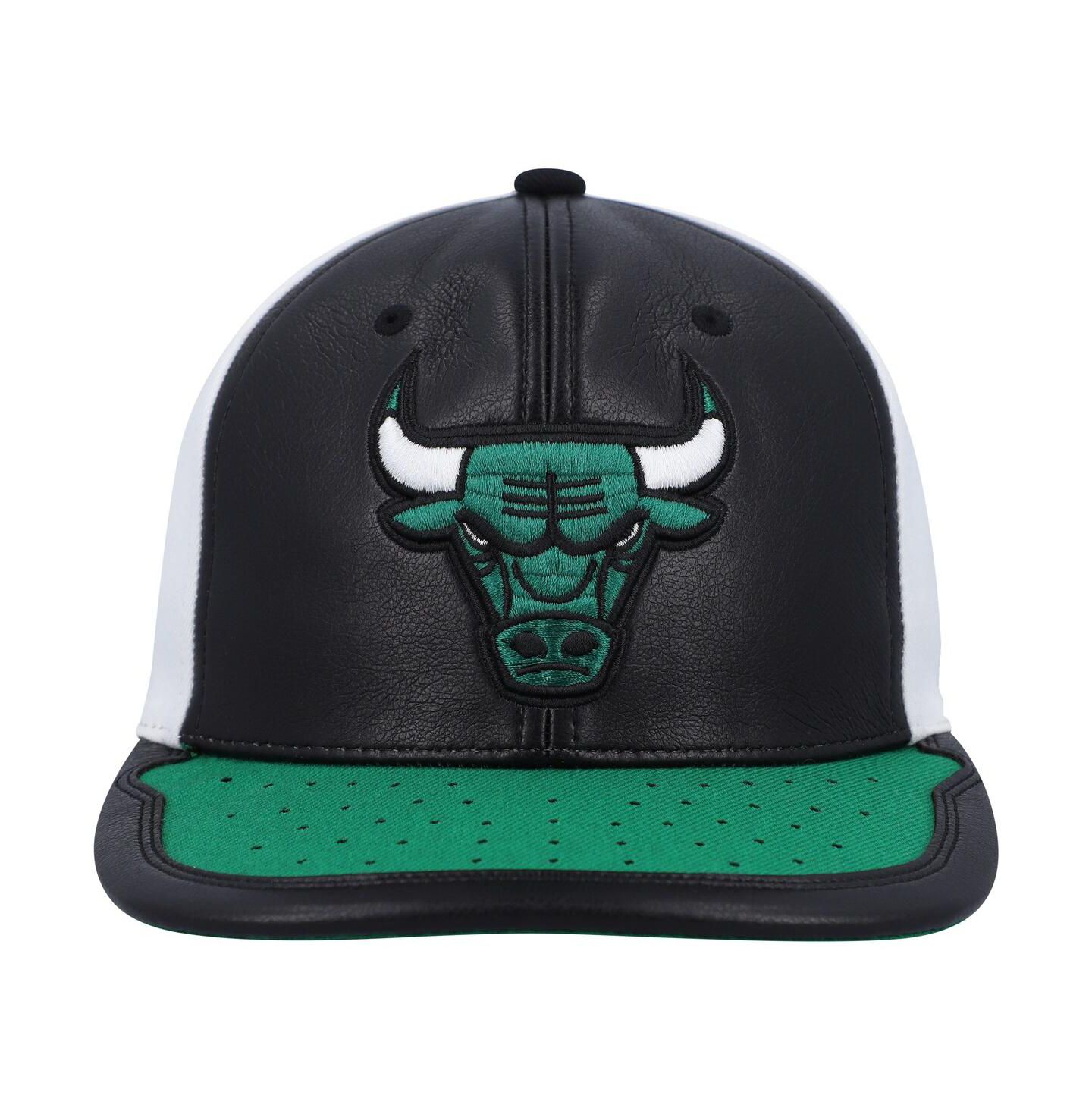 Мужская кепка Mitchell & Ness White, Green Chicago Bulls Day One Snapback Hat — фото 3