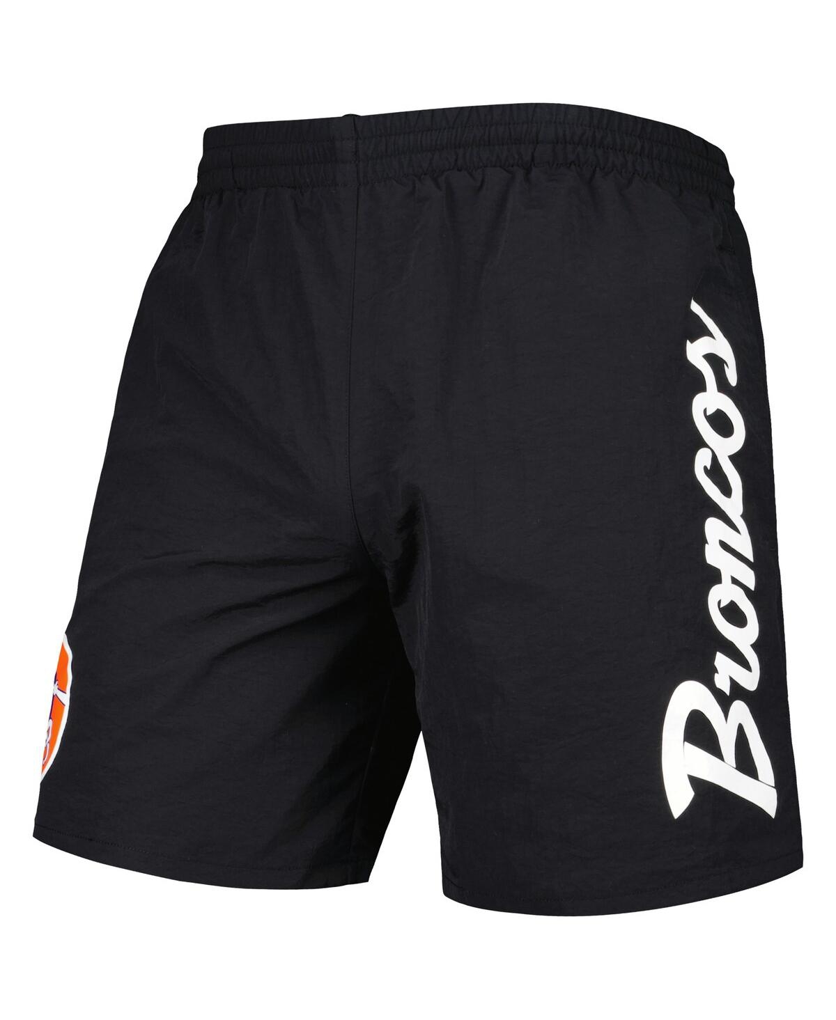 Mitchell & Ness Men's  Black Denver Broncos Team Essentials Nylon Shorts In Black