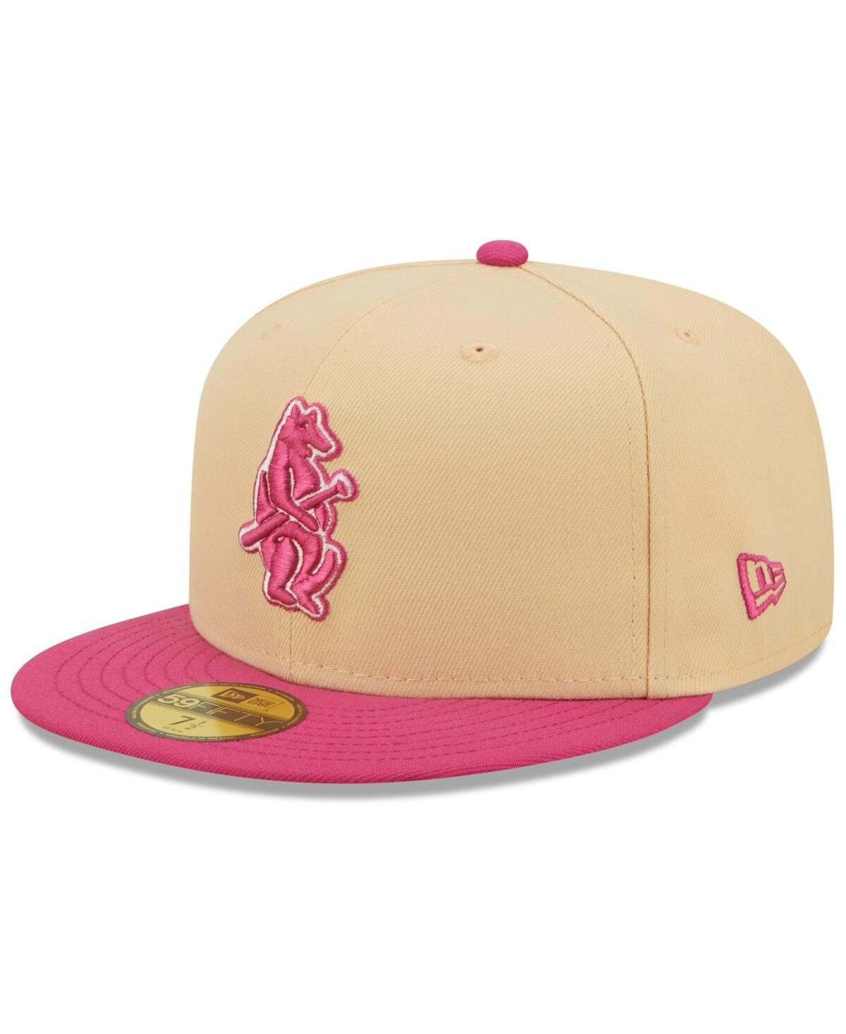 Men's New Era Pink Chicago Cubs West Side Grounds Mango Passion 59FIFTY Fitted Hat - Pink
