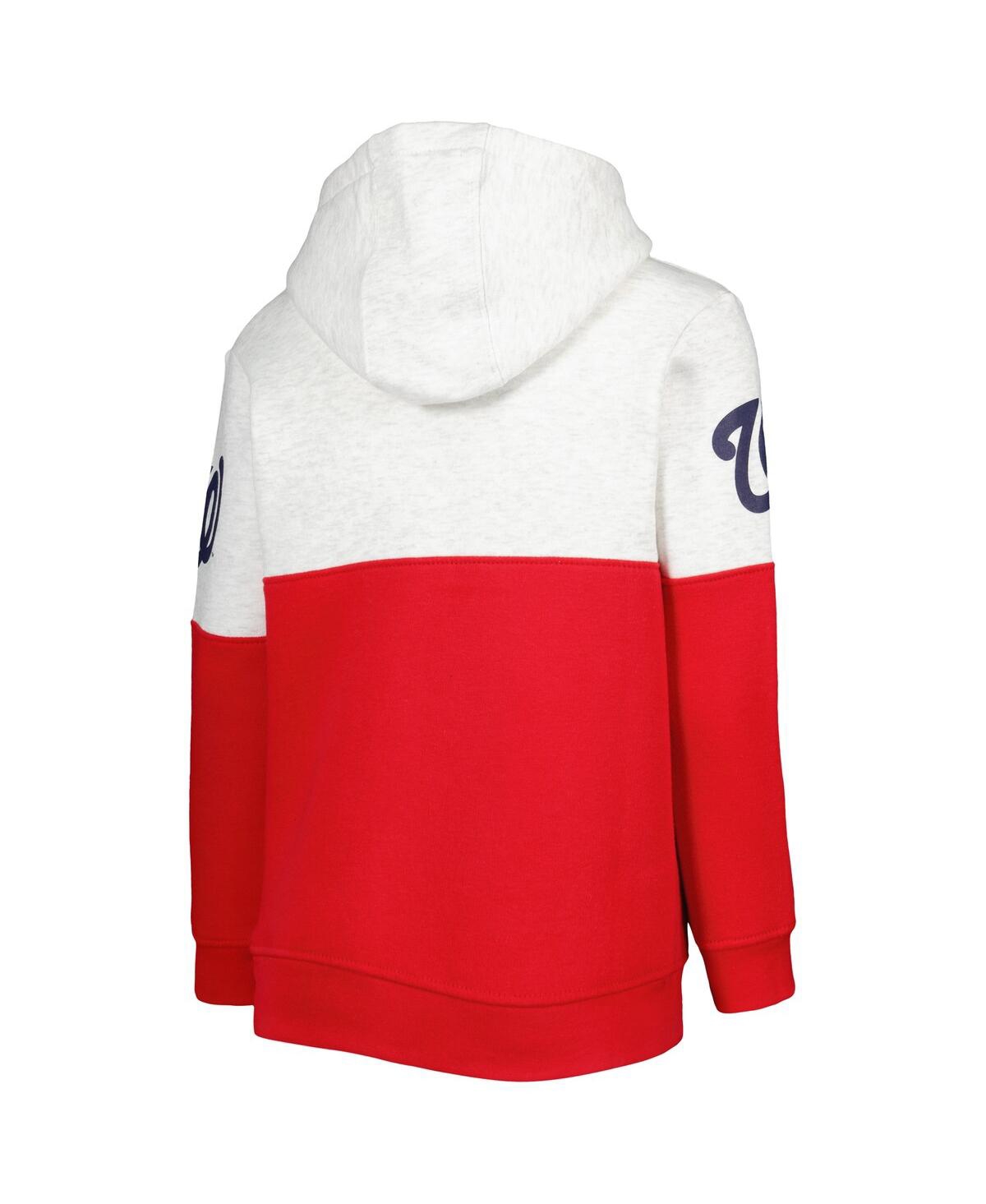 Big Boys and Girls Red Washington Nationals Playmaker Pullover Hoodie - Red