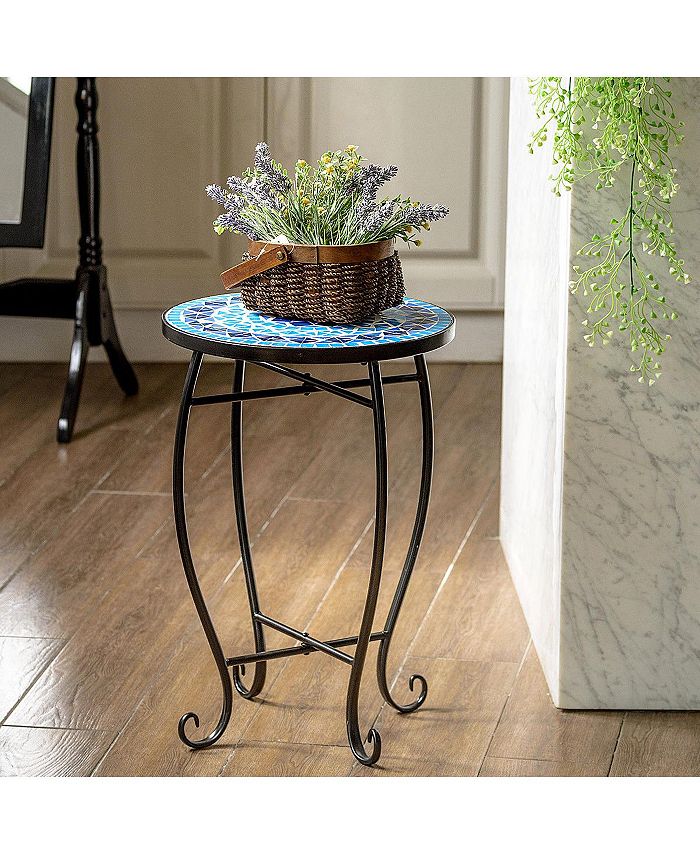 Costway Outdoor Indoor Accent Table Plant Stand Cobalt Macy's