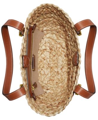 COACH Structured Straw Mini Tote Bag 16