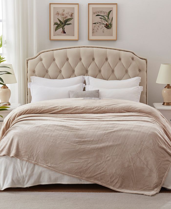 Westinghouse Westing House Reversible Heated Velour Blanket, King Macy's