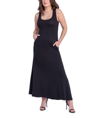 Women's Relaxed Fit Sleeveless Tunic Dress with Pockets