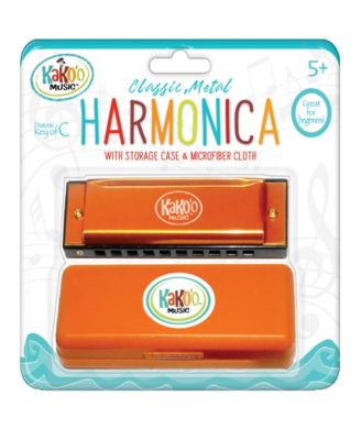 Classic Orange Metal Harmonica