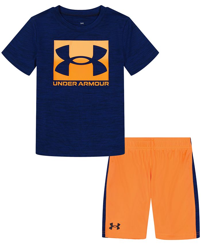 Under Armour Little Boys Dropback Big Logo Tshirt and Shorts Set Macy's