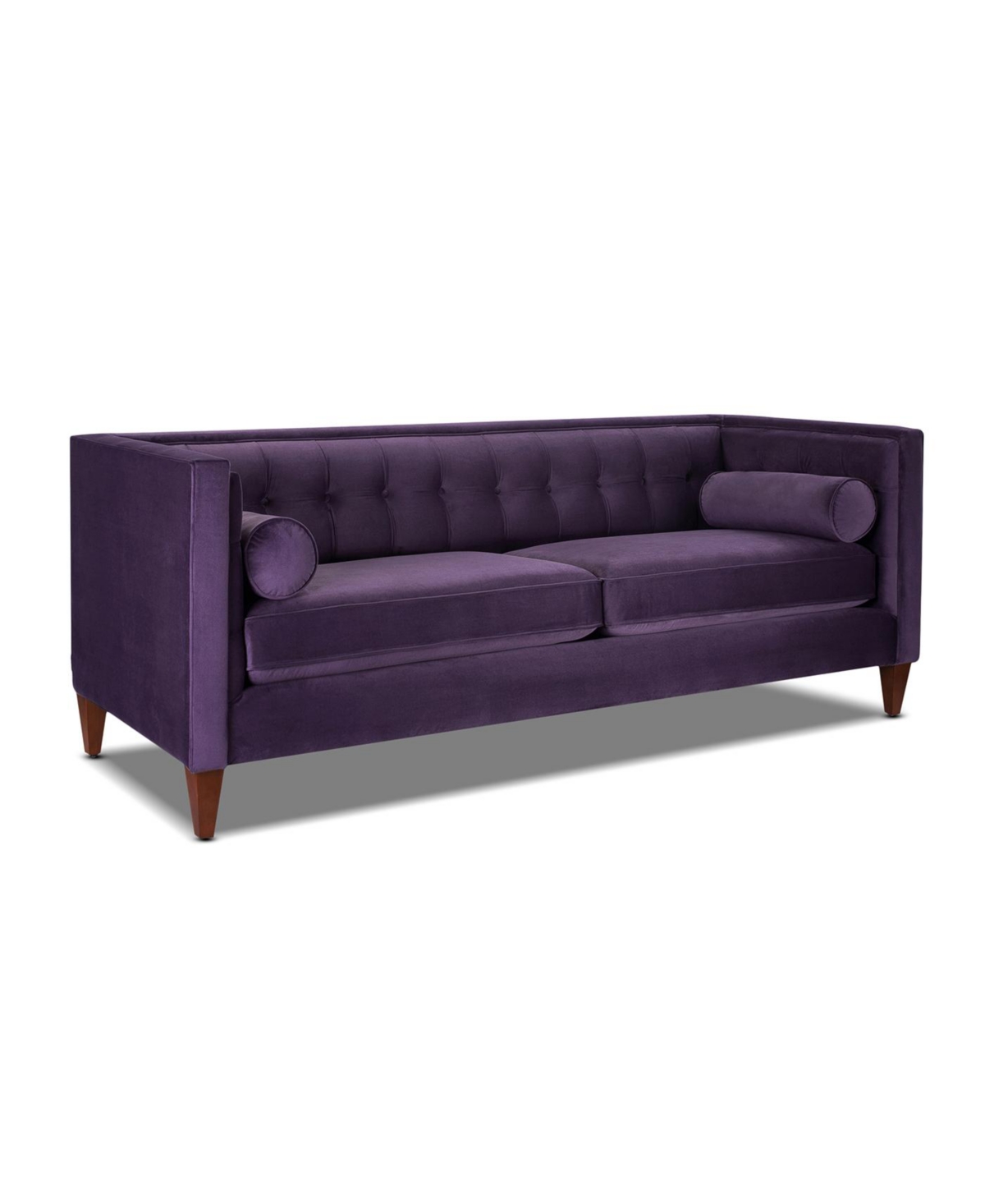 Jennifer Taylor Home Jack 84" Modern Tuxedo Tufted Sofa In Purple
