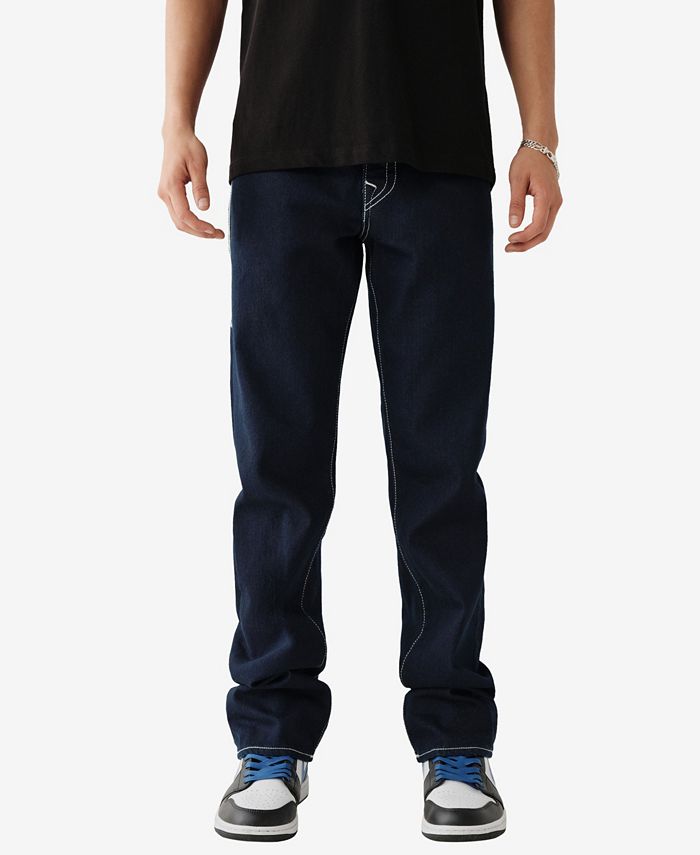 True Religion Men's Regular Ricky Straight Flatlock Jeans - Macy's