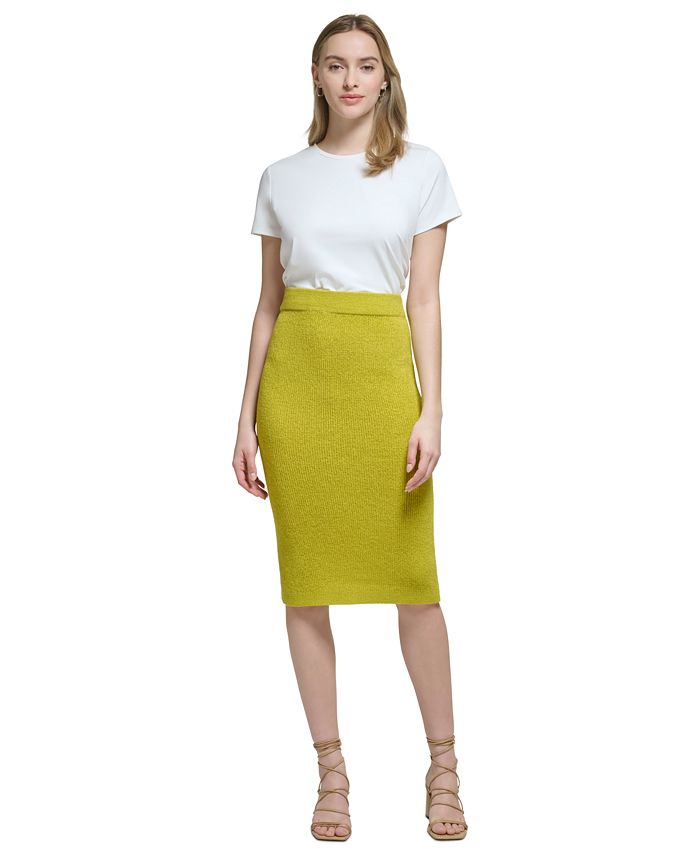 Laboratorium Spotlijster poeder Calvin Klein Women's Ribbed Sweater Pencil Skirt & Reviews - Skirts - Women  - Macy's