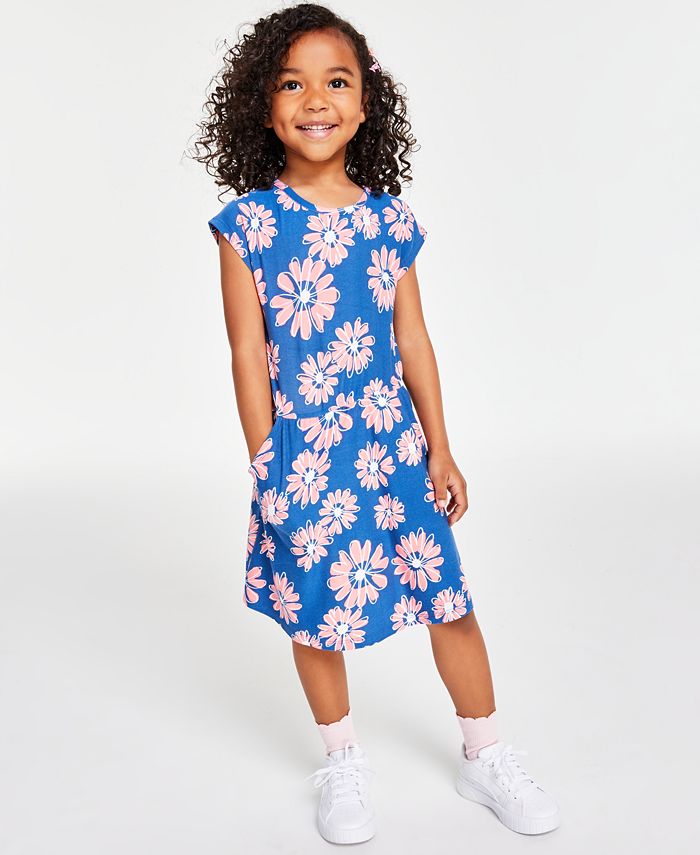 Epic Threads Little Girls Floral-Print Dress With Pockets, Created for ...