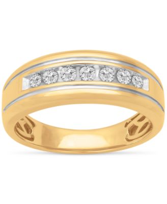 Men's Diamond Channel-Set Band (1/3 ct. t.w.) in 10k Gold