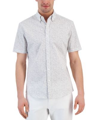 Michael Kors - Men's Two-Tone Daisy-Print Shirt