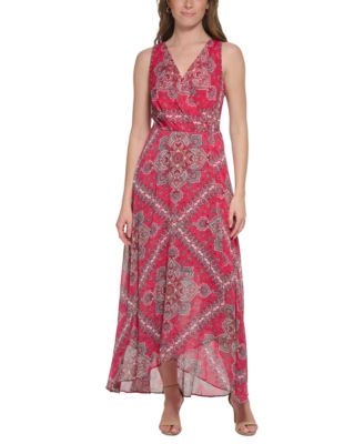 Tommy Hilfiger - Women's Surplice Paisley Maxi Dress