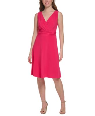 Tommy Hilfiger - Women's Surplice-Neck Sleeveless Jersey Dress