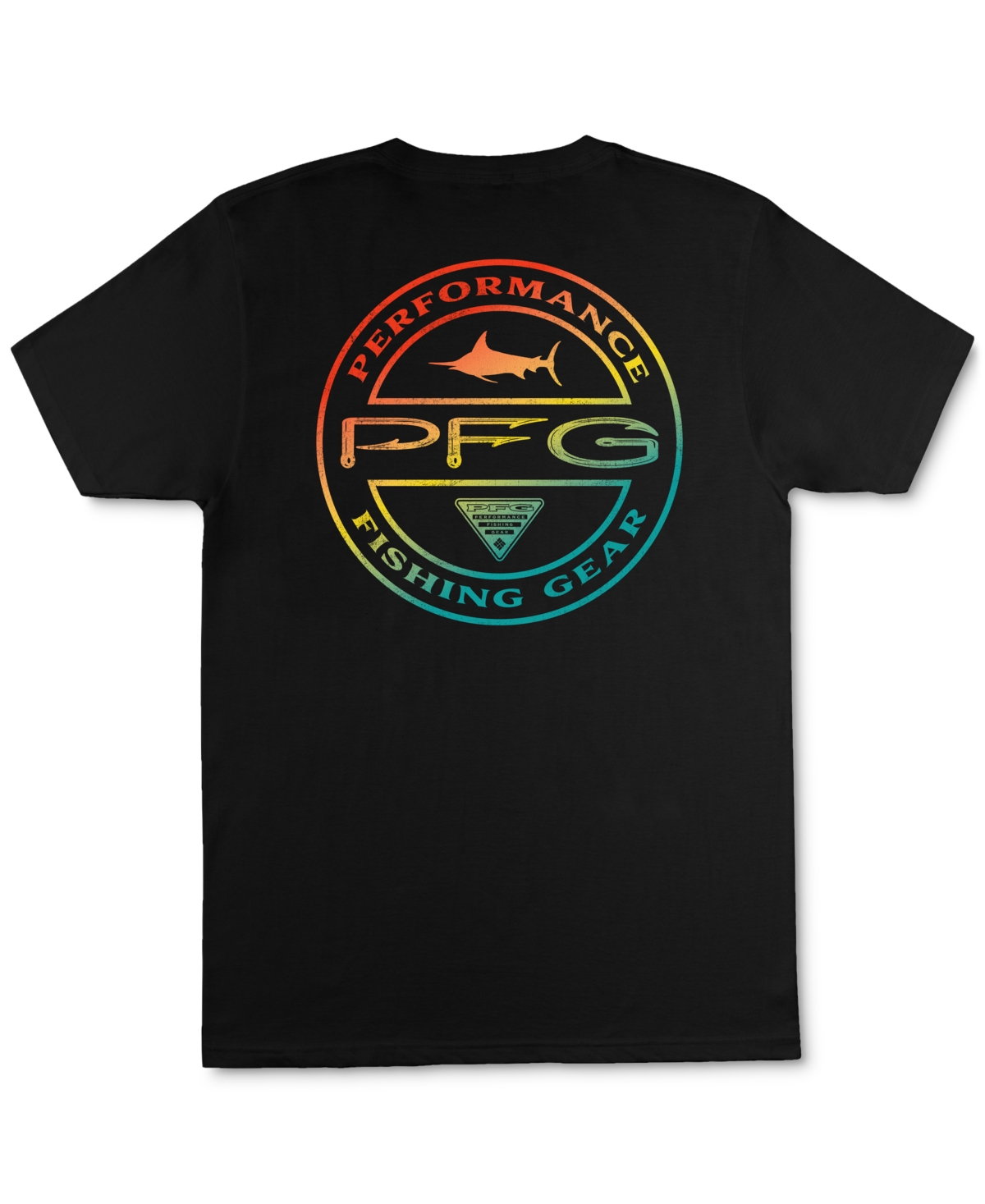 Columbia Men's Performance Fishing Gear Short-sleeve Crewneck Graphic T-shirt In Black