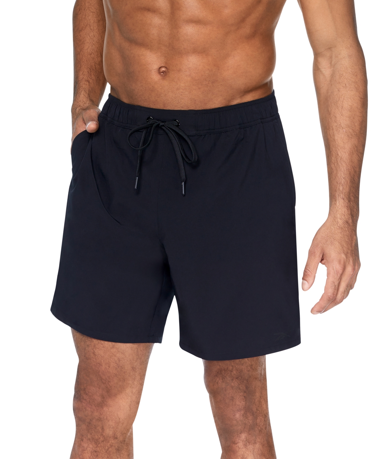 Reebok Men's 7" Compression Hybrid Swim Shorts In Black