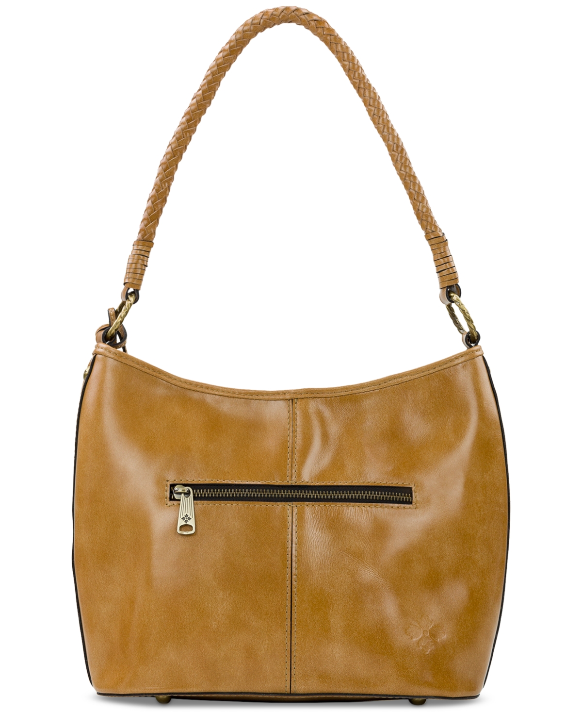 Shop Patricia Nash Castelli Small Woven Leather Hobo Bag In Latte