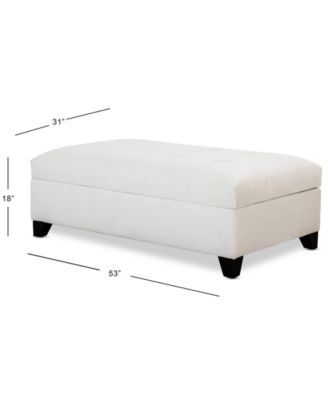 CLOSEOUT! Kallison 53" Fabric Storage Ottoman, Created for Macy's
