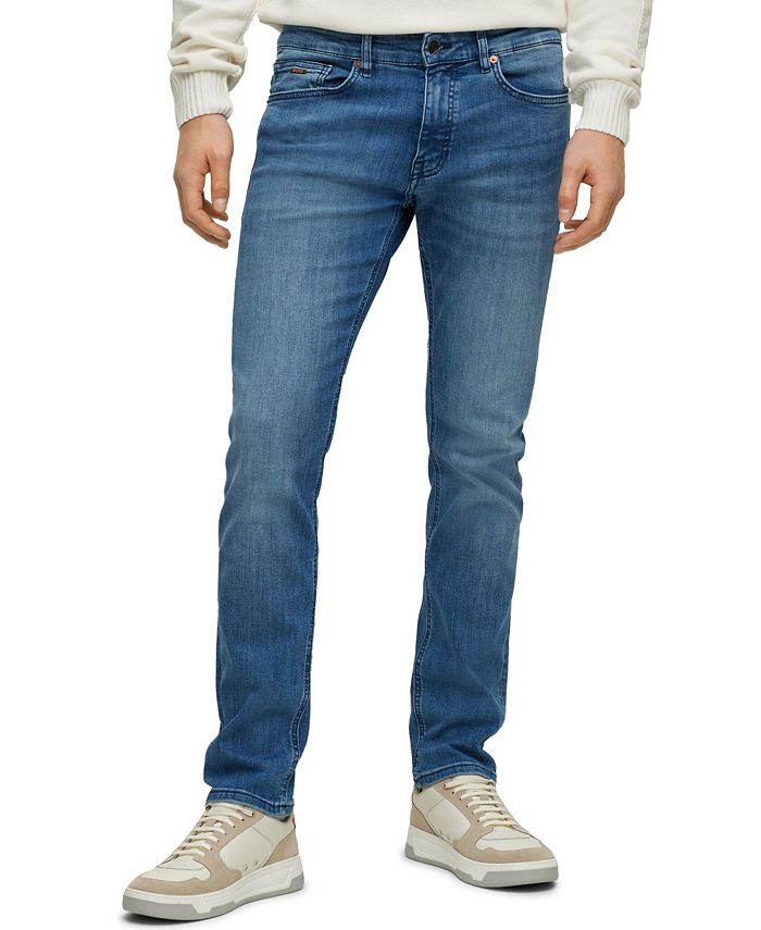 Hugo Boss Men's Slim-Fit Blue Super-Stretch Denim Jeans - Macy's