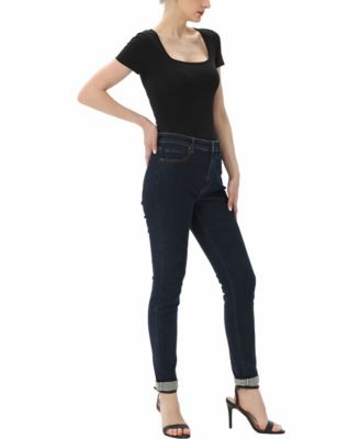 Women's Square Neck Basic Bodysuit Top