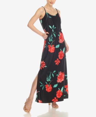 Women's Floral Strap Maxi Dress