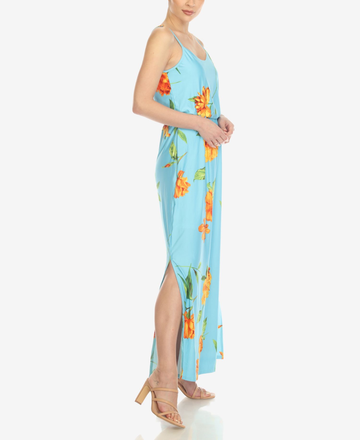 Women's Floral Strap Maxi Dress