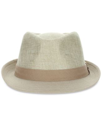 Dorfman Pacific Men s Reeded Fabric Fedora Hat Macy s