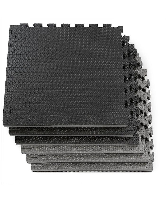 Xspec 1" Extra Thick Reversible EVA Foam Gym Mats 12 pcs 48 Sq Ft