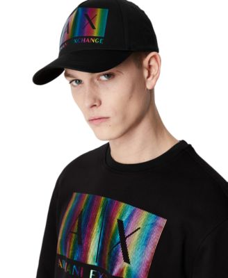 A|X Armani Exchange - Men's Pride Rainbow Logo-Print Baseball Hat