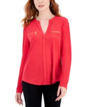 Red blouses sales at macy's