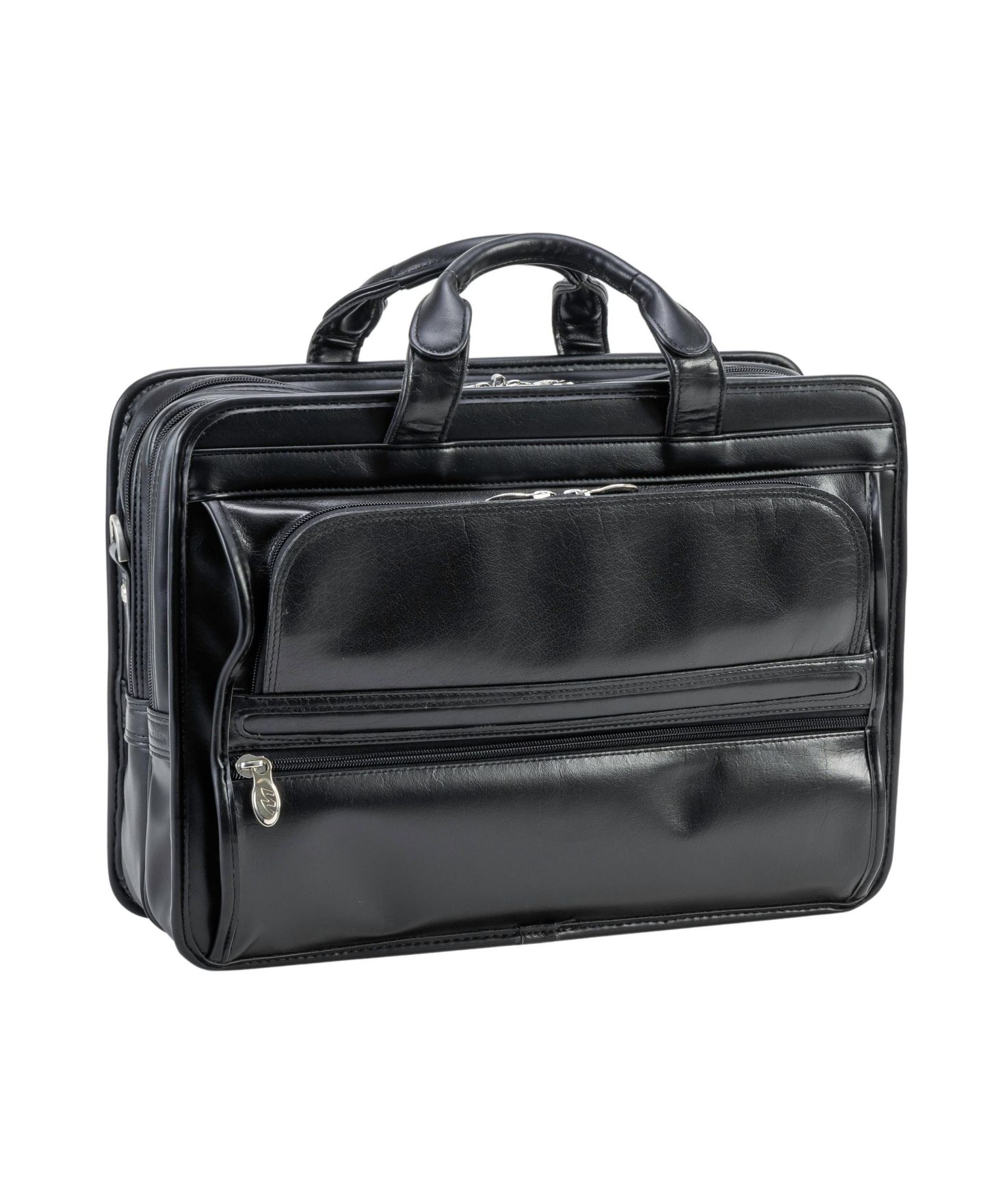 Сумка McKlein Elston Checkpoint-Friendly Double Compartment Laptop Briefcase, цвет: Чёрный — фото 9
