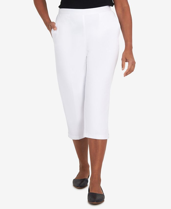Alfred Dunner Petite Split Star Capri Pants Macy s